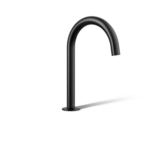Components Deck-Mount Bath Spout with Tube Design in Matte Black