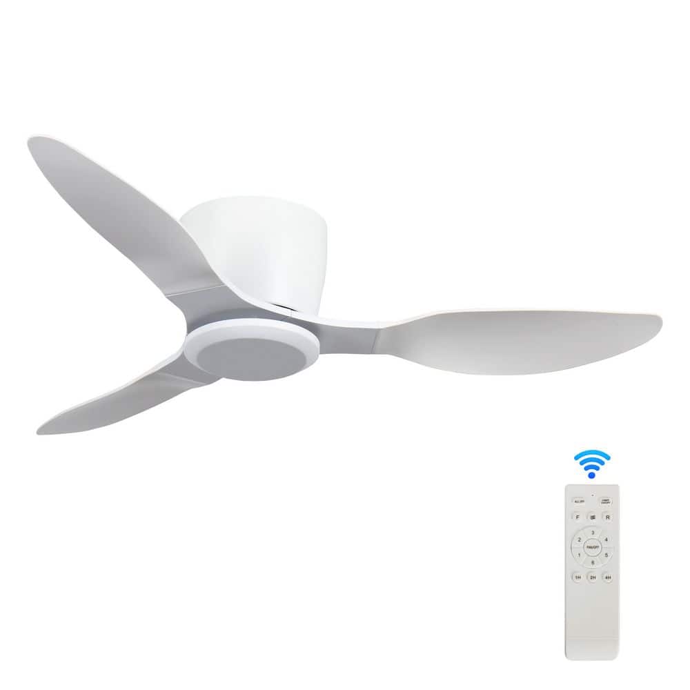 42 in. Modern White Indoor 6-Speed White Blades Flush Mount Standard Ceiling Fan with Remote and Noiseless Run price history on PriceWatchPro