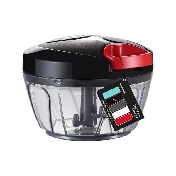 Manual Food Chopper Vegetable Cutter Black Hand Pull String Onion Garlic Nut Slicer Kitchen Accessory 550 ml