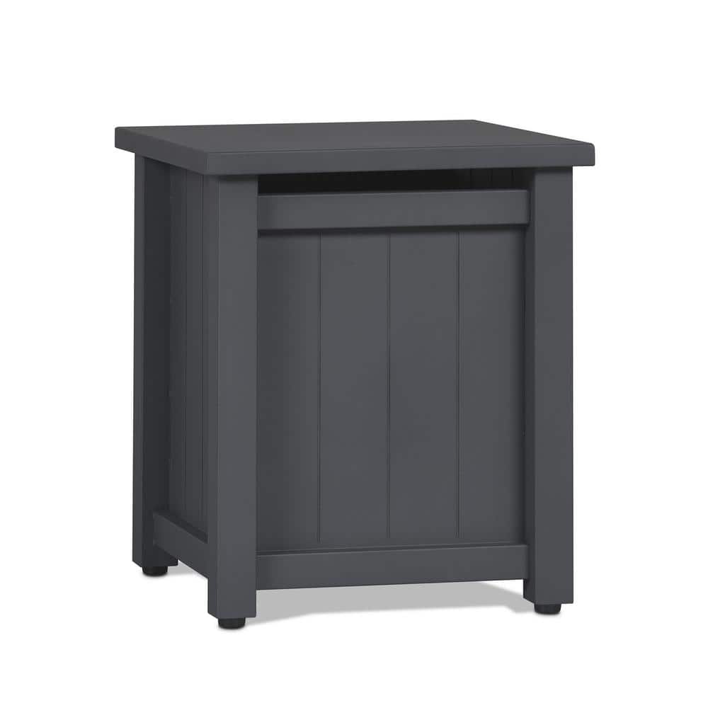 Gray Powder Coated Steel Free-standing Gas Fire Pit Table