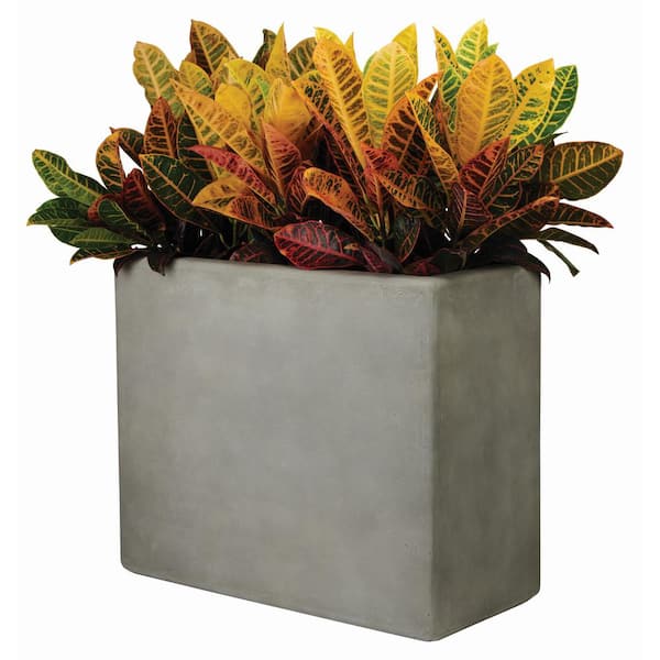 Vigoro 24 in. Amador Medium Gray Deck Box Planter (24 in. L x 11