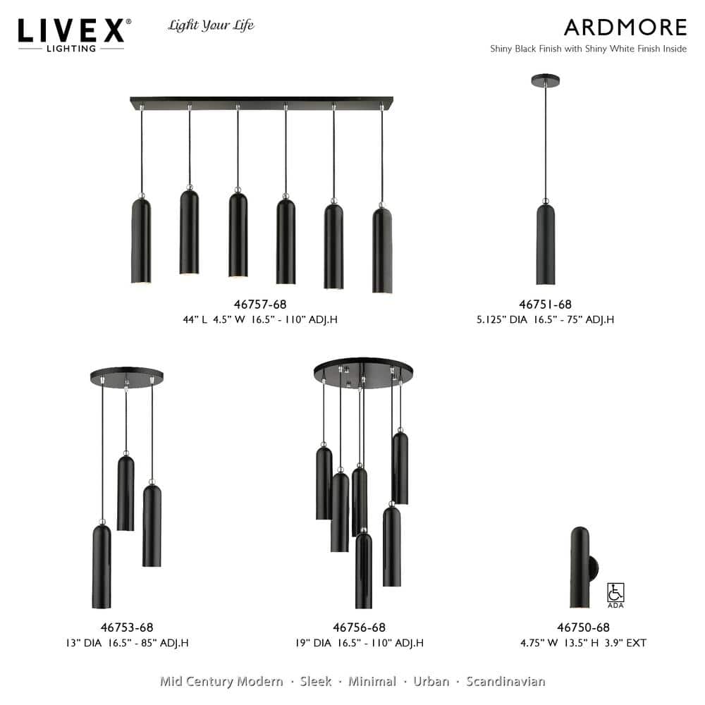 Scandinavian Chic Shiny Dark Gray Brass LED Pendant