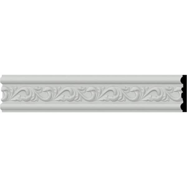 3/8 in. x 2 in. x 94-1/2 in. Polyurethane Tristan Chair Rail Moulding