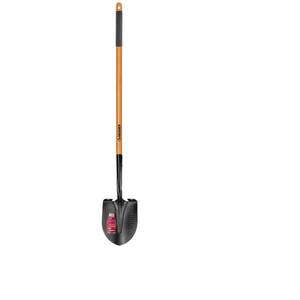 47 in. L Wood Handle Steel Digging Shovel with Grip