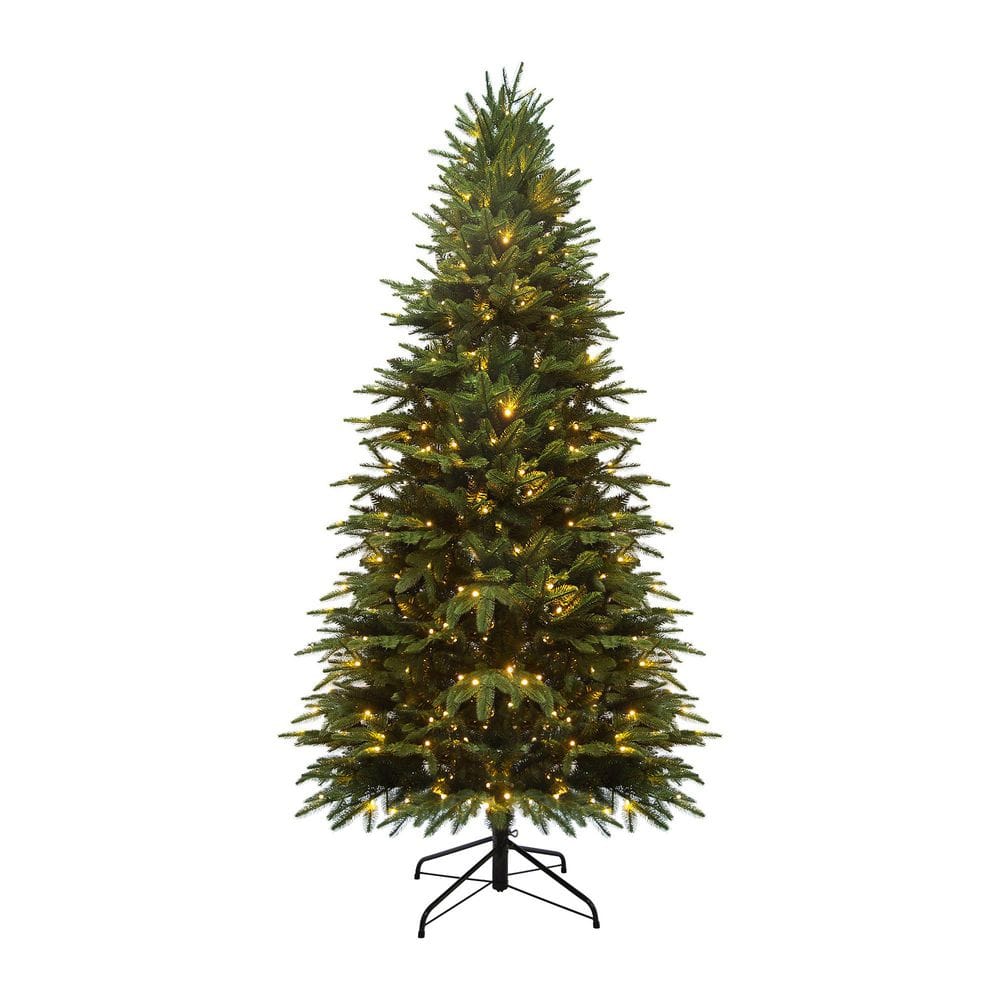 7. 5 ft. Artificial Christmas Tree, 2003Tips Full and Lush Hinged Tree with Mixed PE+PVC Needles and Sturdy Metal Stand price history on PriceWatchPro
