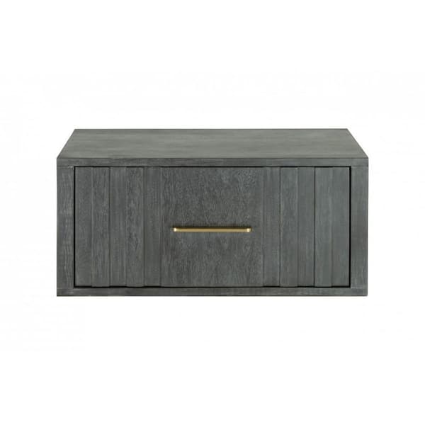 Gray 1 Drawer 27 in. W Nightstand