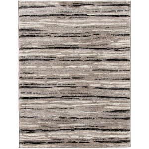 Shoreline Brown/Ivory Doormat 2 ft. x 3 ft. Striped Accent Rug