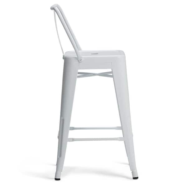 White industrial bar online stools