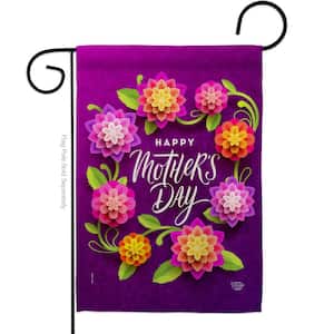 13 in. x 18.5 in. Mother Day Wreath Garden Flag Double-Sided Family Decorative Vertical Flags