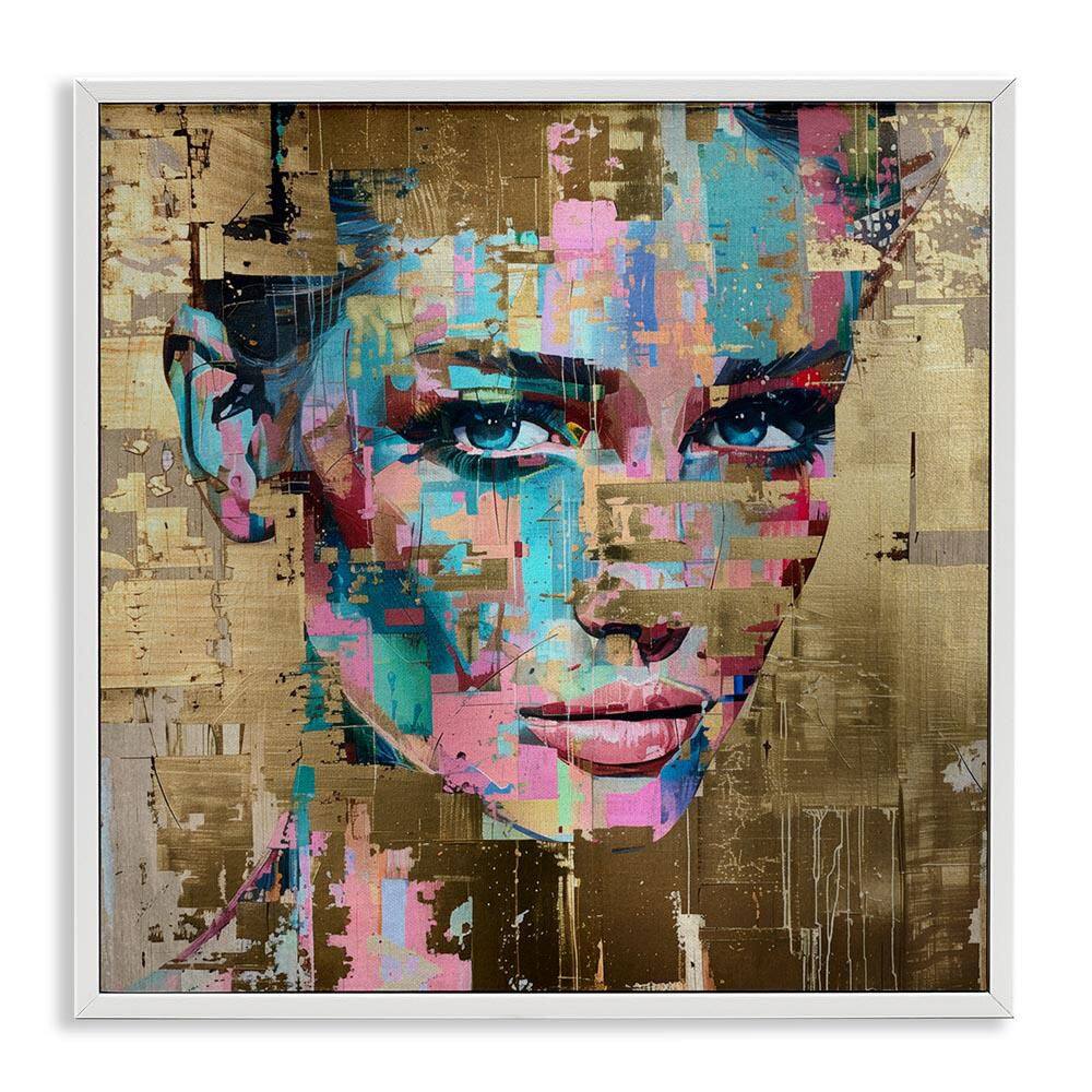 Glam & Gold Hues Portrait by Svetlana Aleynikova White Framed Abstract Giclee Art Print 17 in. x 17 in. price history on PriceWatchPro