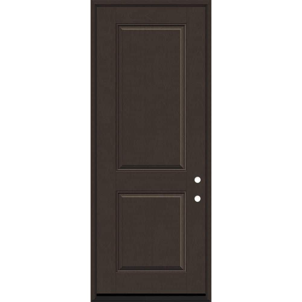 Regency 36 in. x 96 in. 2P Squaretop LHIS Hickory Stain Fiberglass Prehung Front Door with 6-9/16 Jamb price history on PriceWatchPro