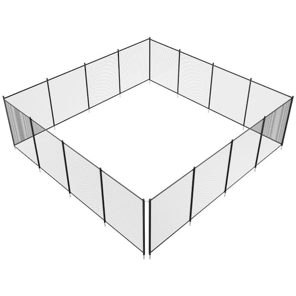 Sentry Security Pool Fence 4x48 ft. Removable Pool Fence Hole Size 1.1 in. x 3.5 in. Pool Fences for Sleeves Pool Fence