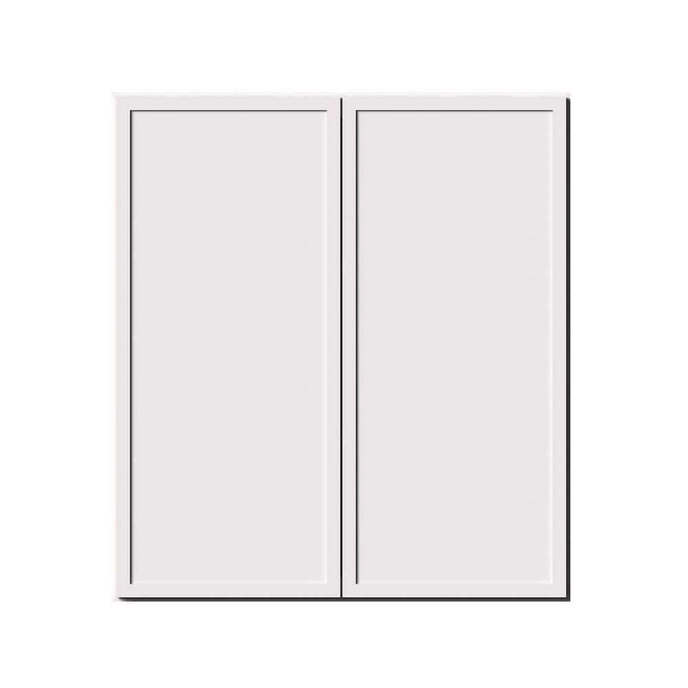 27 in. W x 12 in. D x 30 in. H RTA Solid Wood Wall Kitchen Cabinet in Snow White Full Overlay Design price history on PriceWatchPro