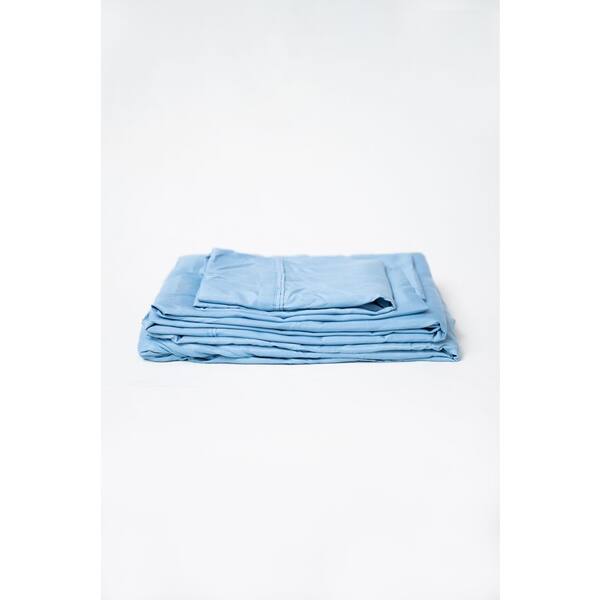 OMNE SLEEP Omne 4Piece Sapphire Brushed Microfiber Queen Hypoallergenic Sheet Set OSMS50 The