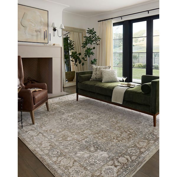 Loloi Tabitha Khaki / Slate 2 ft. x 3 ft. 4 in. Traditional Accent