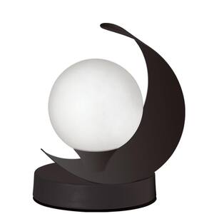 Crescent 7 in. 1-Light Matte Black LED Table Lamp