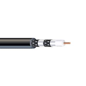 (By-the-Foot) 18 RG6 Quad Shield CU CATV CM/CL2 Coaxial Cable in Black