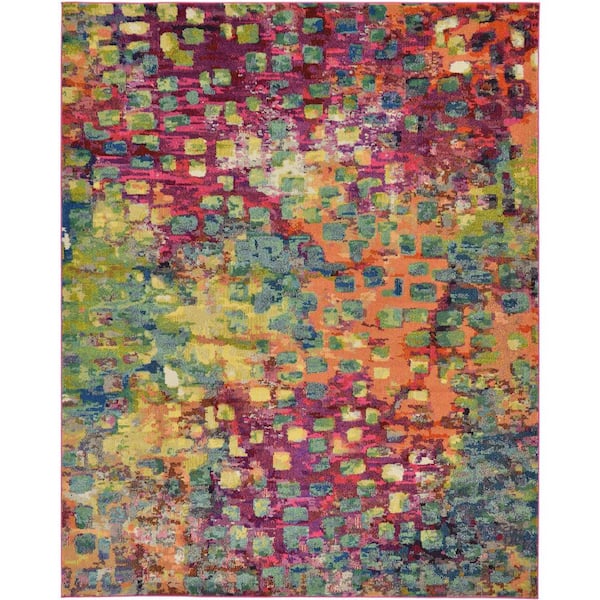 Unique Loom Jardin Ivy Multi 8' 0 x 10' 0 Area Rug