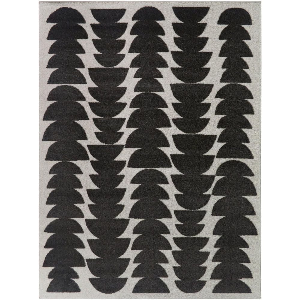 Lucio Cream 5 ft. x 7 ft. Organic Half Moons Area Rug price history on PriceWatchPro