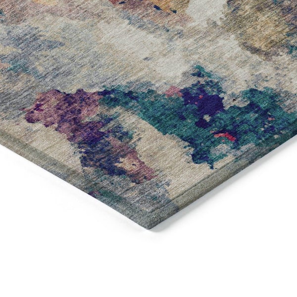 Chantille Machine Washable Indoor/Outdoor Abstract ACN2203 Putty 8 ft. x 10 ft. Area Rug
