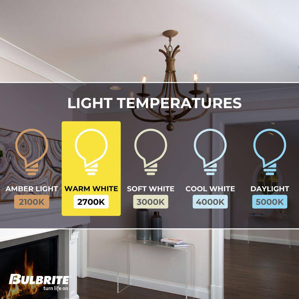 Clear Glass Dimmable LED Candle Light Bulbs, Pack of 4