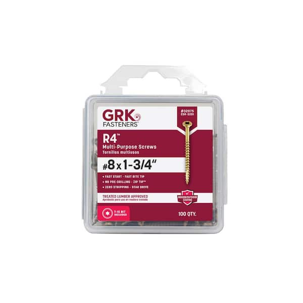 GRK Fasteners #8 x 1-3/4 in. Star Drive Bugle Head R4 Multi