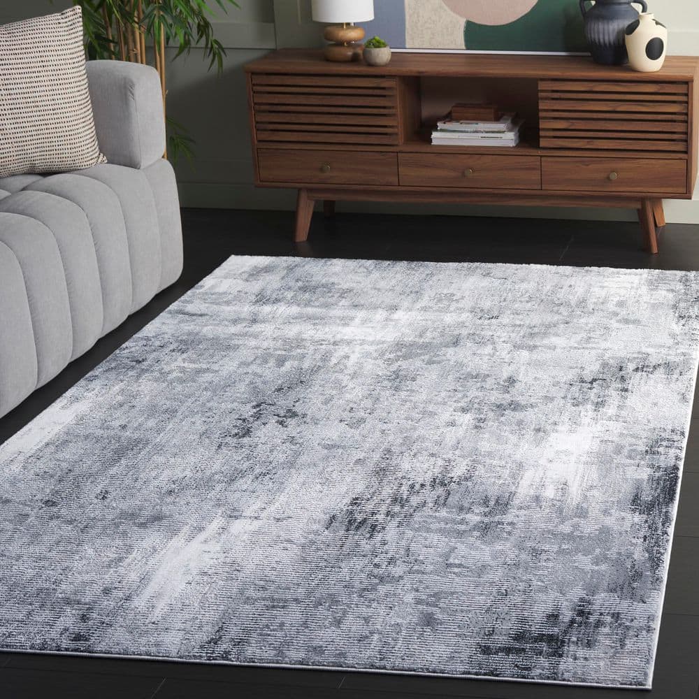 Slate 8 ft. x 10 ft. Gray/Ivory Distressed Abstract Area Rug price history on PriceWatchPro
