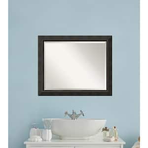 Signore Bronze 32.25 in. x 26.25 in. Beveled Rectangle Wood Framed Bathroom Wall Mirror in Bronze