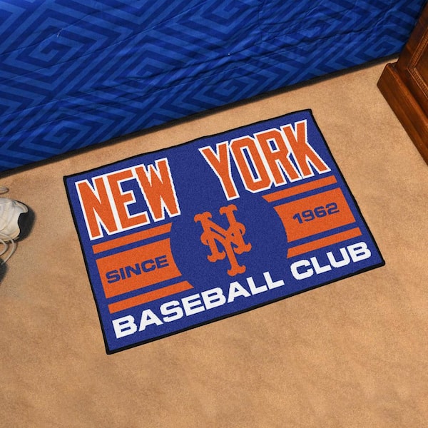 FANMATS New York Mets Blue 2.25 ft. Round Area Rug 31462 - The Home Depot