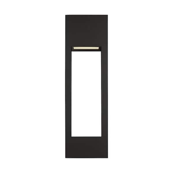 Generation Lighting Testa Extra Large 2-Light Black LED Outdoor Wall Lantern Sconce (1-Pack)