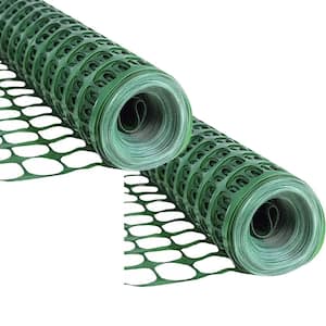 8198_3PACK BISupply 4x300 ft Temporary Fencing for Yard - Green Outdoor  Plastic Construction Fencing Roll for Dogs, Garden and Events