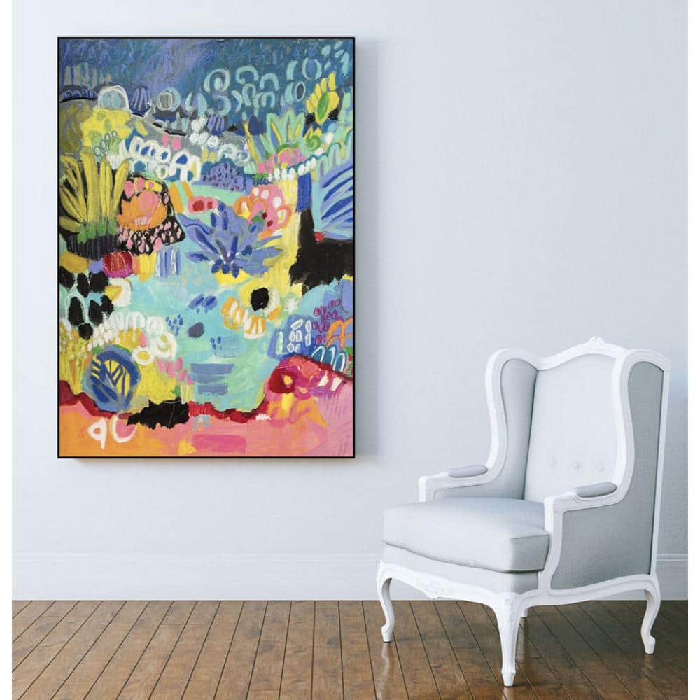 30 in. x 40 in. Whimsical Pond III by Karen Fields Framed Wall Art