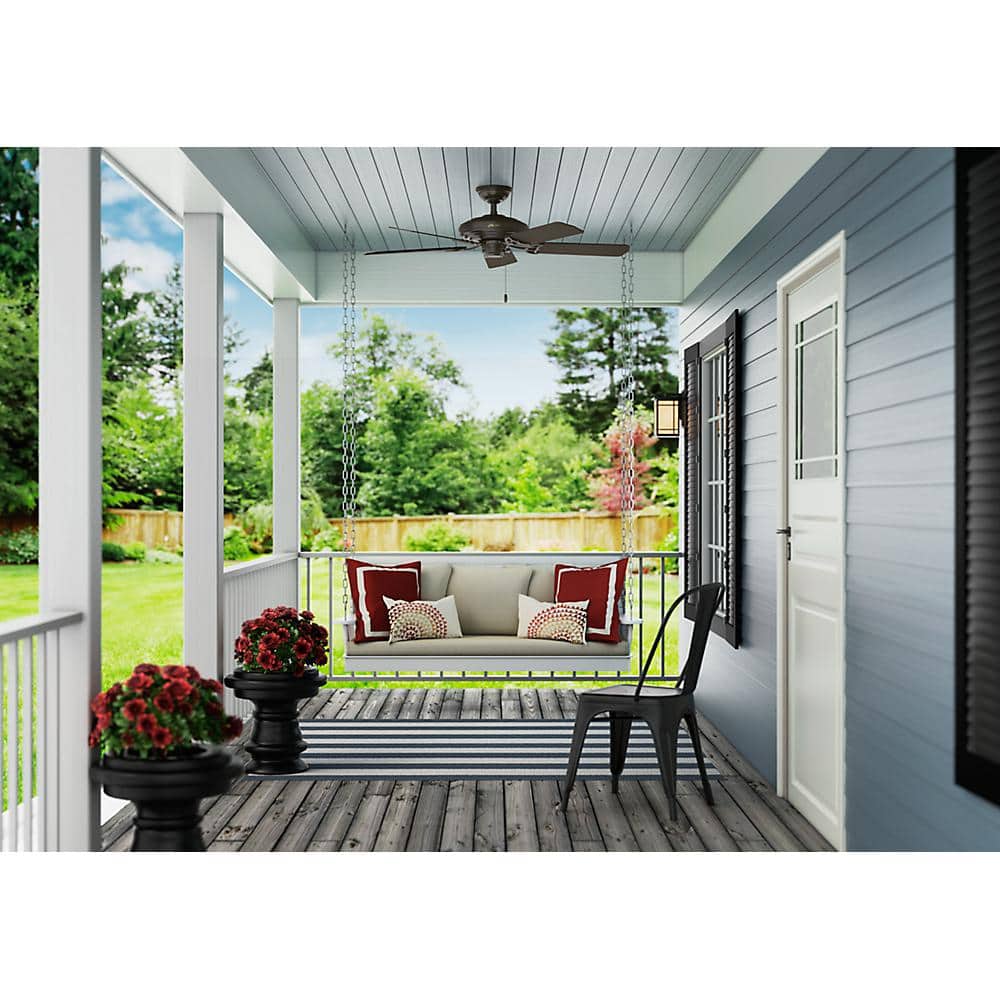 52" New Bronze Outdoor Ceiling Fan with Walnut Blades