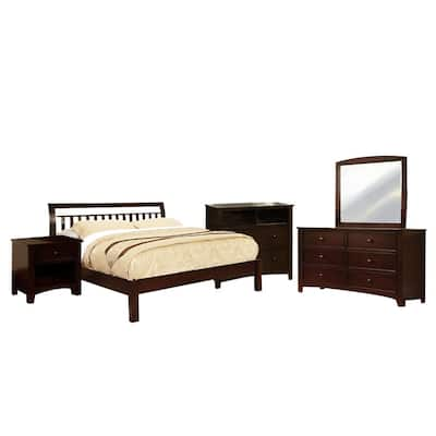 Dark Walnut Bedroom Sets Bedroom Furniture The Home Depot