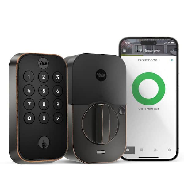 Yale Assure Lock 2; Smart Door Lock with Wi-Fi and Pushbutton Keypad, Oil Rubbed Bronze