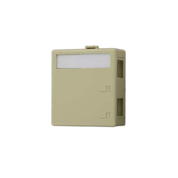 Leviton 2-Port QuickPort Surface Mount Box, Ivory 41089-2IP