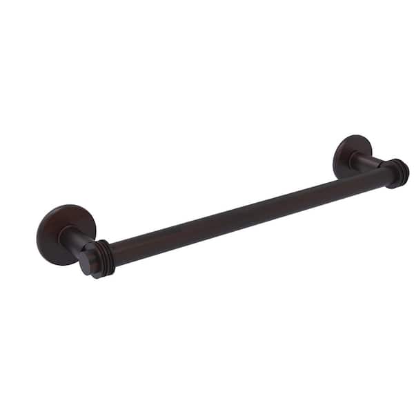 Allied Brass Continental Collection 24 in. Towel Bar with Dotted Detail in Venetian Bronze