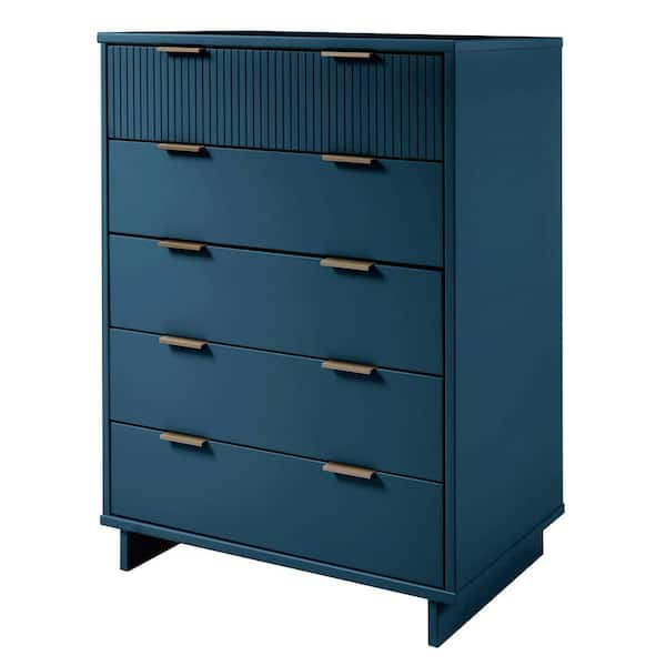 Tall store dresser blue