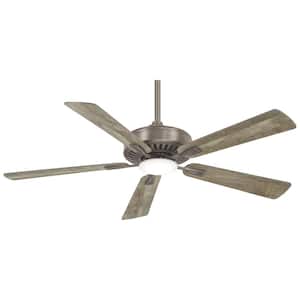 Contractor 52 in. Integrated LED Indoor Burnished Nickel Ceiling Fan with Light with Remote Control