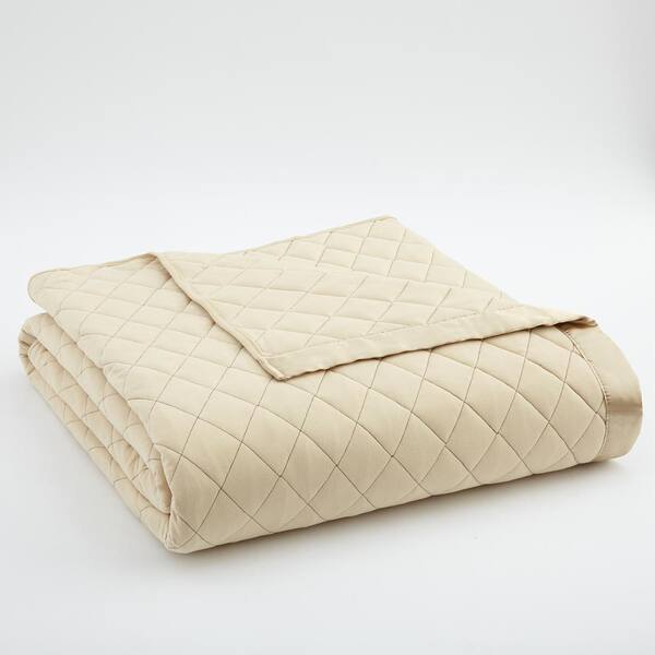 Micro Flannel Twin Chino Quilted Polyester Blanket