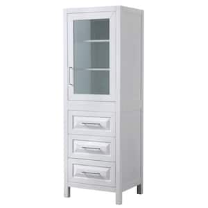 Daria 24 in. W x 71-1/4 in. H x 20 in. D Bathroom Linen Storage Tower Cabinet in White