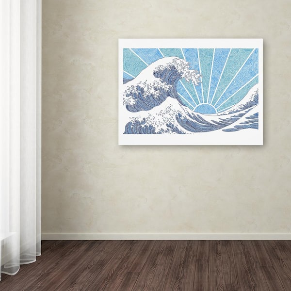 Trademark Fine Art 14 in. x 19 in. "Off California Blue" by Viz Art Ink Printed Canvas Wall Art