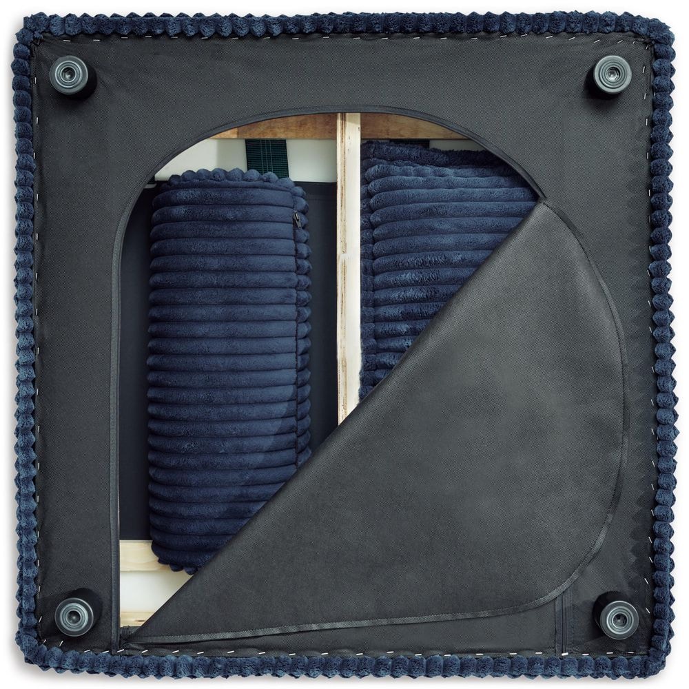 Navy Blue Polyester Modular Accent Chair