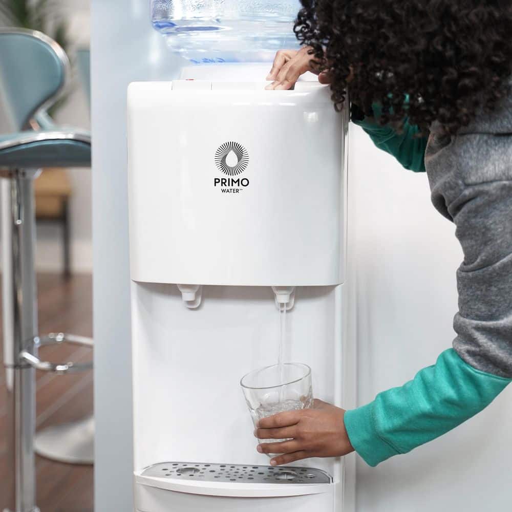 Primo White Freestanding Hot and Cold Water Dispenser