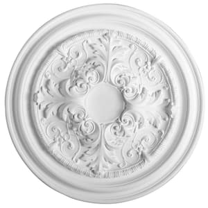 European Collection 27-3/8 in. x 1-3/8 in. Floral Polyurethane Ceiling Medallion