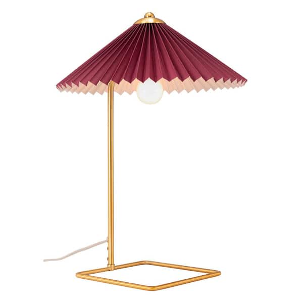 ZUO Charo 19.1 in. Red Table Lamp