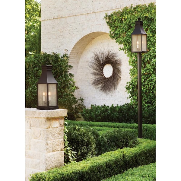 Beacon Hill 4-Light Museum Black Hardwired Outdoor Wall Lantern Sconce