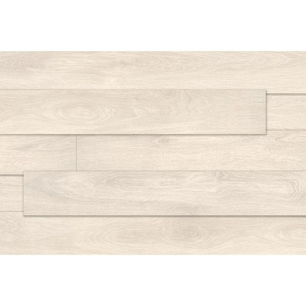 12 MM x 5 in x 51 in Aspen Light Beige Oak 3D Decorative Wall Panel