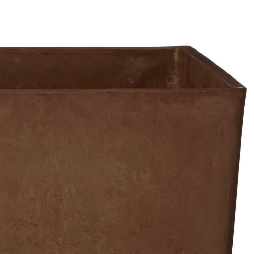 Eco-Modern 10 Gallon Chocolate Square Planter for Indoor & Outdoor