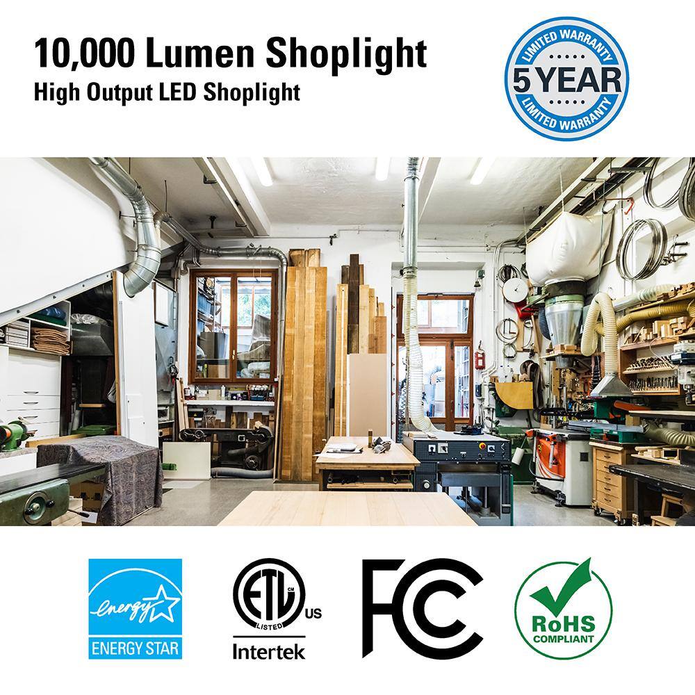 Metalux 48 in. 1-Light ct 80 W LED Shop Light